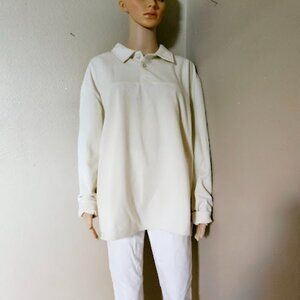 the north face women’s  white dune long sleeve rugby shirt